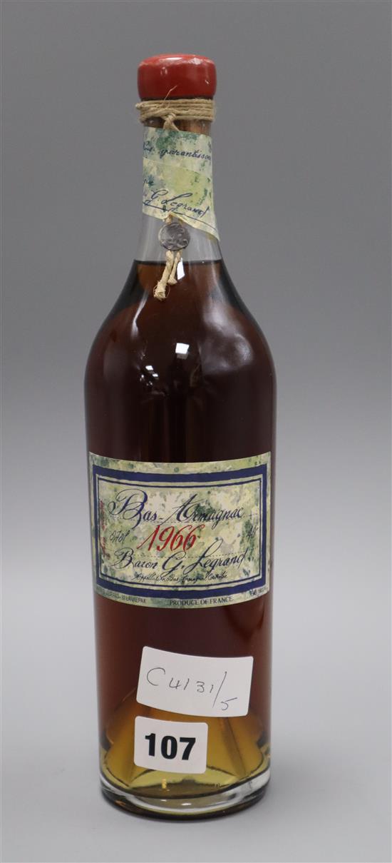 A bottle of Bas Almagnac 1966
